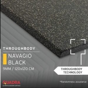 TERMURAH QUADRA GRANIT 120 X 120 BIG SIZE NAVAGIO BLACK PER LEMBAR 150