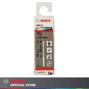 TERMURAH BOSCH MATA BOR HSS-G METAL DRILL BIT 2.0 MM X 10 PCS