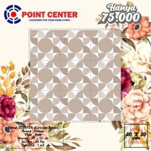 TERMURAH ROMAN KERAMIK 20 X 20 G227709 DCIRCULUM BROWN