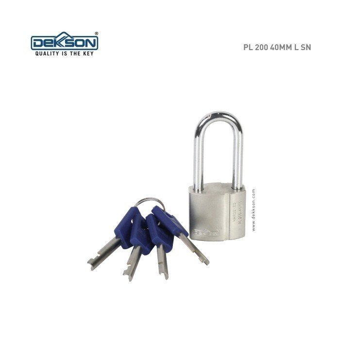 TERMURAH DEKKSON Padlock Gembok Pintu PL 200 40MM L SN - Image 3