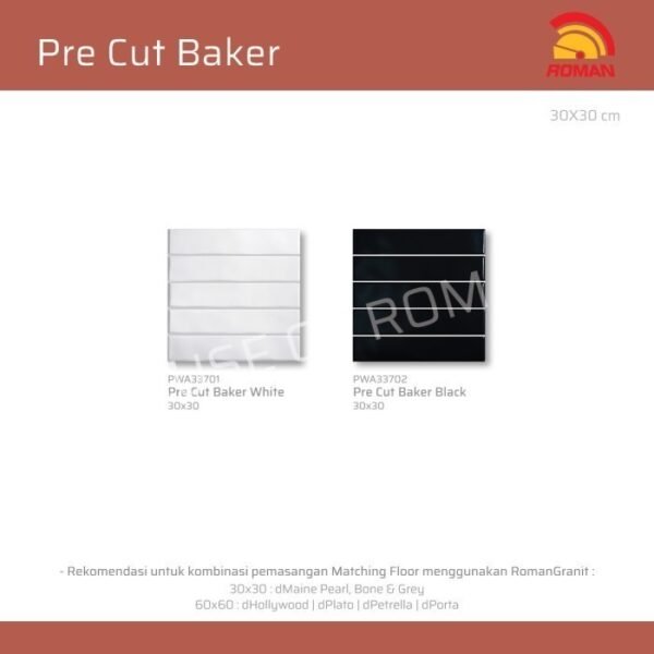 Termurah ROMAN KERAMIK Pre Cut Baker White 30x30 PWA33701 Gol B - Image 5