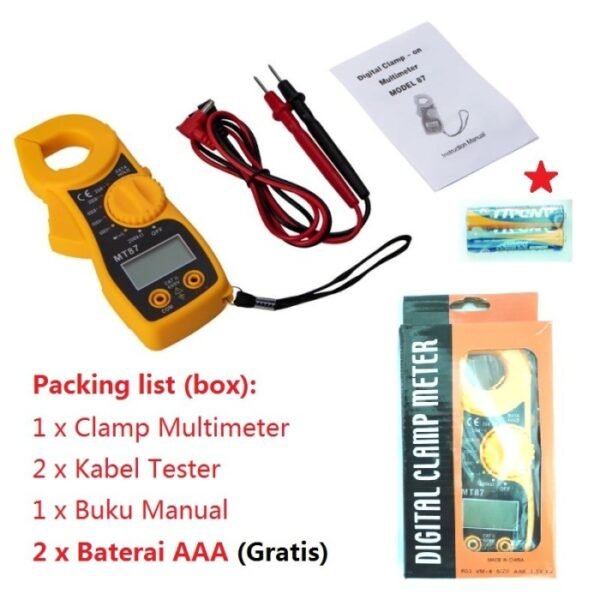 TERMURAH DIGITAL CLAMP METER TANG AMPERE MULTIMETER KABEL TESTER - Image 3