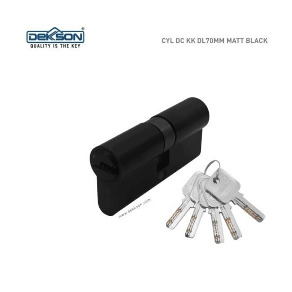 TERMURAH DEKKSON CYL DC KK DL70MM Mat Black Kunci Pintu Silinder Hitam - Image 3
