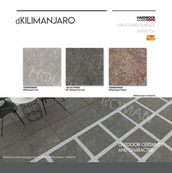 TERMURAH ROMAN GRANIT HARDROCK 60 X 60 TGT605763CR DKILIMANJARO VOLCAN - Image 4