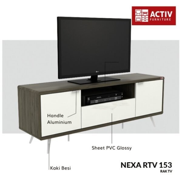 TERMURAH ACTIV FURNITURE NEXA RTV 153 RAK MEJA TV BUFFET MODERN - Image 3