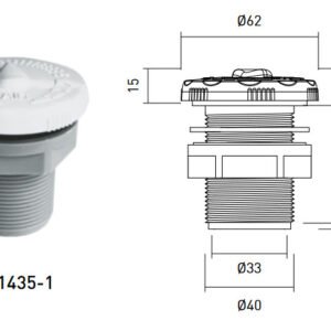 TERMURAH POOLBOY KATUP KONTROL UDARA SPA-1435-1 KOLAM RENANG