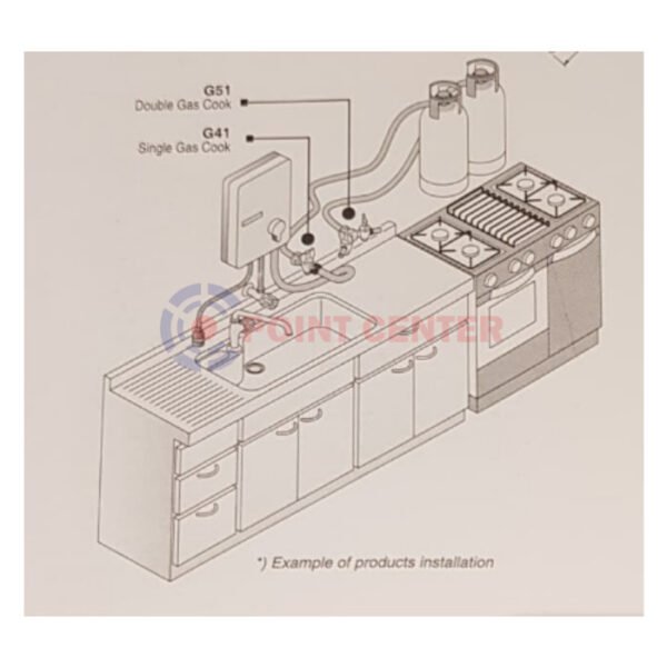 TERMURAH SAN EI G 41 SINGLE GAS COOK / SAMBUNGAN SELANG GAS KE PIPA - Image 3