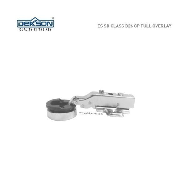TERMURAH DEKKSON Engsel Lemari HYD ES SD GLASS D26 FULL OVERLAY CP - Image 3