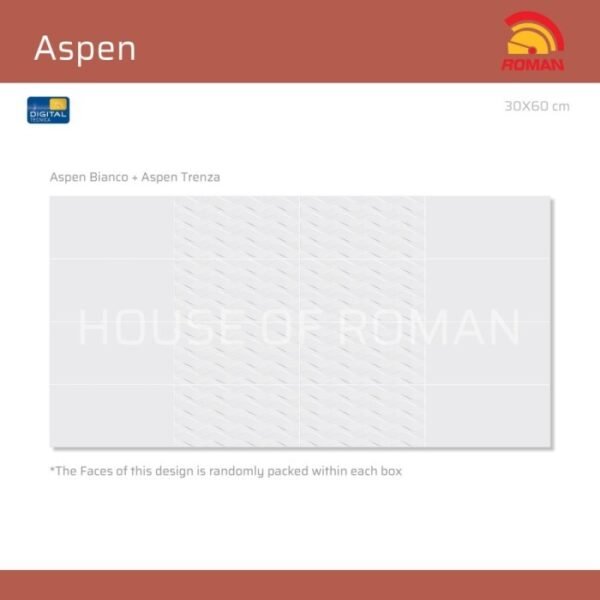 TERMURAH ROMAN KERAMIK Aspen Trenza 30x60T W63901T Gol AP - Image 4