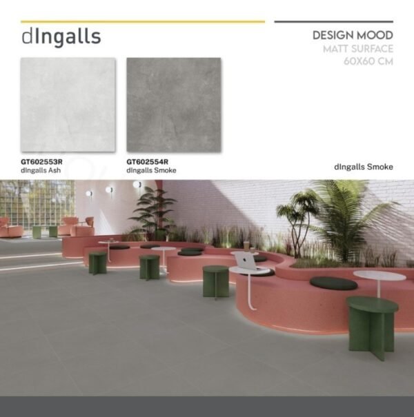 TERMURAH ROMAN GRANIT 60 X 60 GT602554R dIngalls Smoke - Image 3