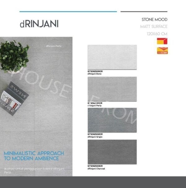 TERMURAH ROMAN GRANIT 60 X 120 GT1262503CR DRINJANI CHARCOAL - Image 2