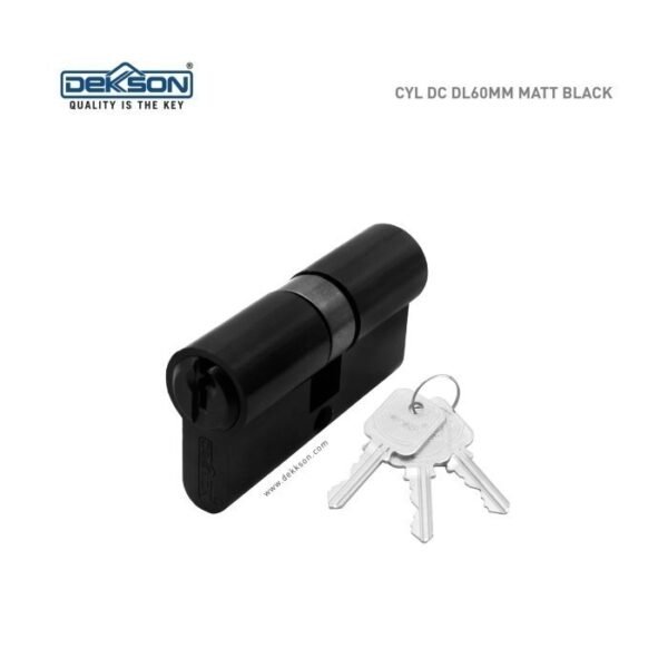 TERMURAH DEKKSON CYL DC DL60MM Matt Black Kunci Pintu Silinder Hitam - Image 3