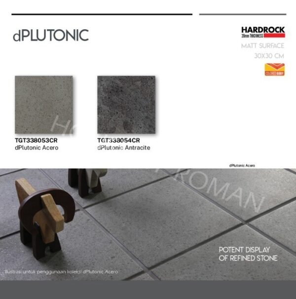 TERMURAH ROMAN GRANIT HARDROCK 30 X 30 TGT338053CR DPLUTONIC ACERO - Image 4