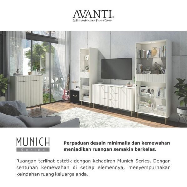 TERMURAH ACTIV FURNITURE AVANTI MUNICH LH 50 LEMARI HIAS / RAK KACA - Image 5