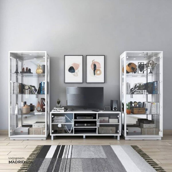 TERMURAH ACTIV FURNITURE AVANTI MADRID LH 80 LEMARI HIAS KACA MODERN - Image 4