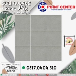 TERMURAH ROMAN KERAMIK 33,3 X 33,3 G362243 ADELAIDE SMOKE