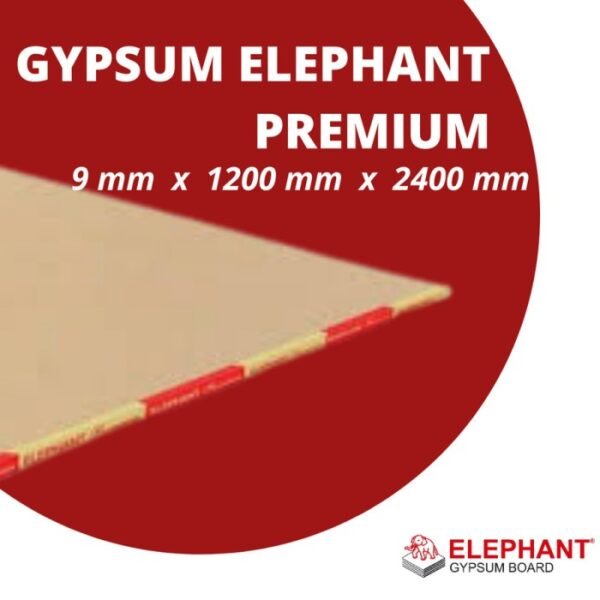 TERMURAH GYPSUM ELEPHANT PREMIUM 9MM / PAPAN GYPSUM PREMIUM 9MM