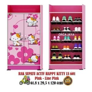 TERMURAH ACTIV FURNITURE HAPPY KITTY LS 601 LEMARI RAK SEPATU ANAK
