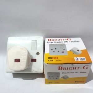 TERMURAH STOP KONTAK AC SET BRIGHT G - STOP KONTAK AC + STEKER