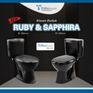 TERMURAH TRILLIUN RUBY BLACK SERIES CLOSET DUDUK