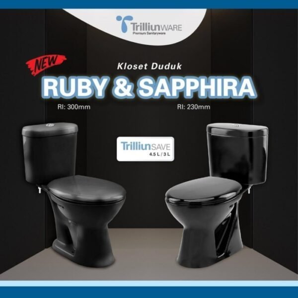 TERMURAH TRILLIUN RUBY BLACK SERIES CLOSET DUDUK