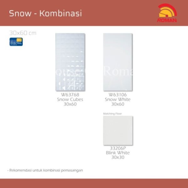 TERMURAH ROMAN KERAMIK 30 X 60 W63768 SNOW CUBES GOL. C - Image 3