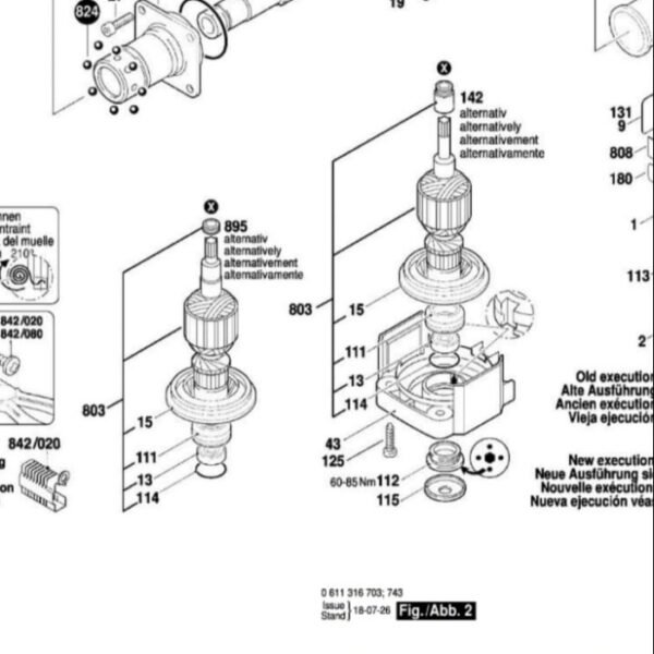 TERMURAH 1614011072 BOSCH ARMATURE ROTOR ANKER GSH 11 E / SPARE PART - Image 3