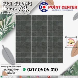 TERMURAH ROMAN KERAMIK 33,3 X 33,3 G360416 DSAVOY GRAPHITE