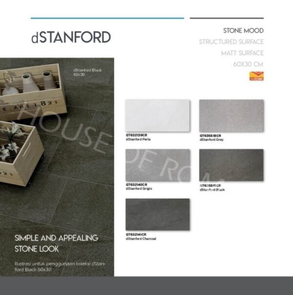 TERMURAH ROMAN GRANIT 30 X 60 GT635518CR DSTANFORD GREY - Image 3