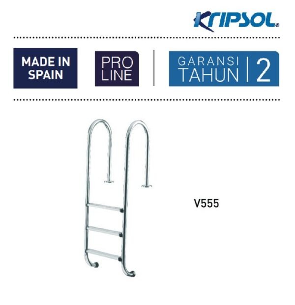TERMURAH KRIPSOL TANGGA KOLAM RENANG V555/4 AISI 316 / 4 ANAK TANGGA