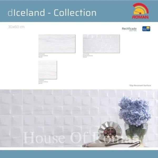 TERMURAH ROMAN KERAMIK 30 X 30RMF 33365RP DICELAND WHITE GOL B - Image 4