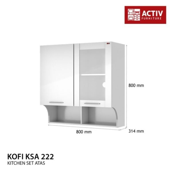 TERMURAH ACTIV FURNITURE KOFI KSA 222 LEMARI DAPUR ATAS 2 PINTU - Image 2