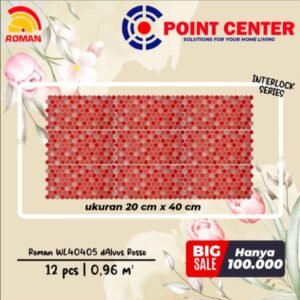 TERMURAH ROMAN KERAMIK 20 X 40 WL40405 DALVUS ROSSO