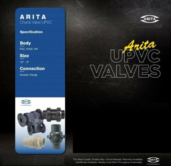 TERMURAH ARITA SWING CHECK UPVC VALVE 3 inch - Image 2