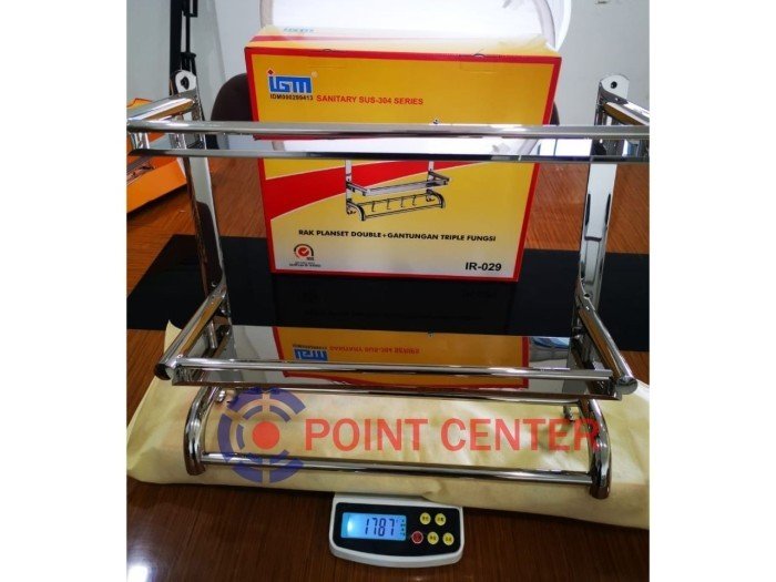 TERMURAH IR-029 GANTUNGAN DINDING TOILET RAK PLANSET DOUBLE - Image 4