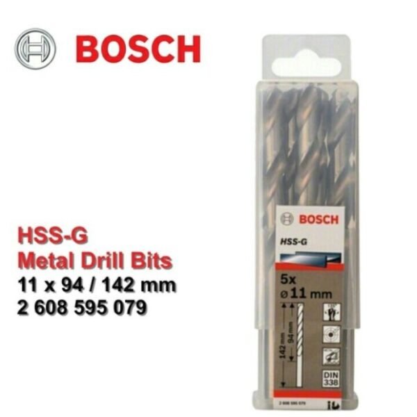 TERMURAH BOSCH MATA BOR HSS-G METAL DRILL BIT 11.0 MM X 5 PCS - Image 2