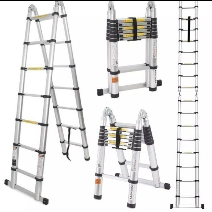 TERMURAH DENKO TLB 6 Tangga Teleskopik Ganda 2X6 Steps 3.8M - Image 2