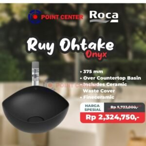 TERMURAH ROCA PROMO WASTAFEL DI ATAS MEJA RUY OHTAKE A3 ONYX 375 MM