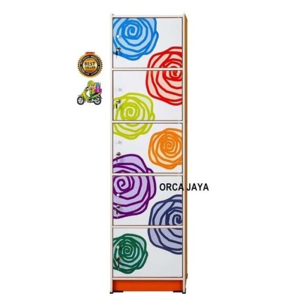 TERMURAH ACTIV FURNITURE ROSE LSG 5 LEMARI RAK BUKU 5 SUSUN