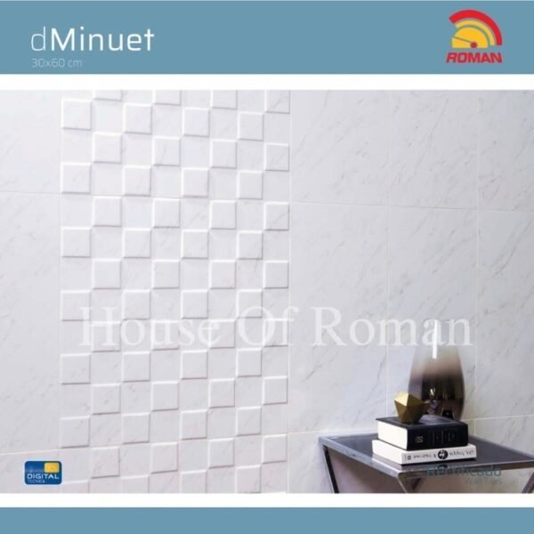 TERMURAH ROMAN KERAMIK 30 X 60 W63366R DMINUET BIANCO GOL. B - Image 2