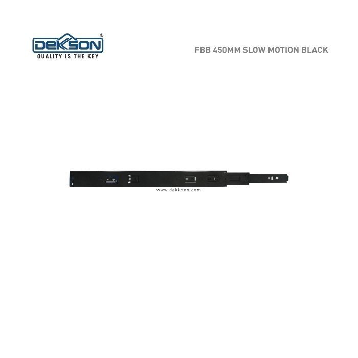 TERMURAH DEKKSON Furniture Ball Bearing FBB 450MM Slowmotion Black - Image 2
