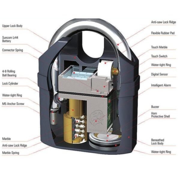 TERMURAH TAFFWARE ZM258 EYCI GEMBOK ALARM MOTOR SUARA 10MM - APR14 - Image 3