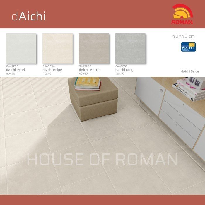 Termurah ROMAN KERAMIK dAichi Beige 40x40 G447254 GOL AM - Image 4