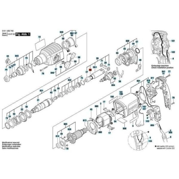 TERMURAH 2604220683 BOSCH FIELD STATOR GBH 2-22, GBH 2-23 RE - Image 3