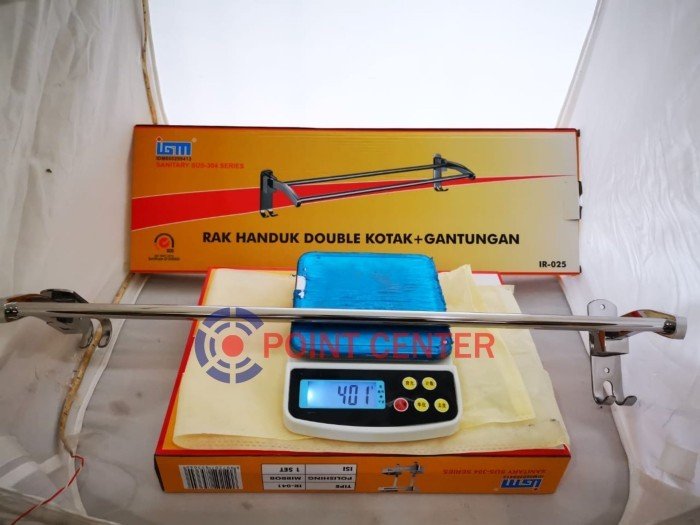 TERMURAH IR-025 GANTUNGAN KAMAR MANDI STAINLESS RAK HANDUK 2 BARIS - Image 2