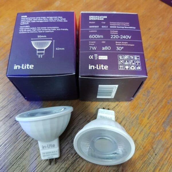 TERMURAH INLITE / IN-LITE LED 7W 7 WATT MR16 INMR1603 KUNING - Image 3