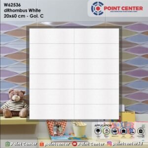 TERMURAH ROMAN KERAMIK 20 X 60 W62536 DRHOMBUS WHITE