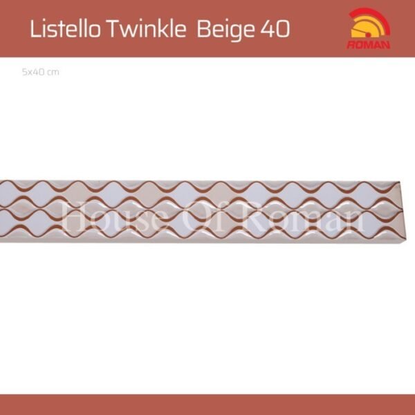 TERMURAH ROMAN LISTELLO 5 X 40 L40C0202 TWINKLE BEIGE-40 GOL C - Image 5