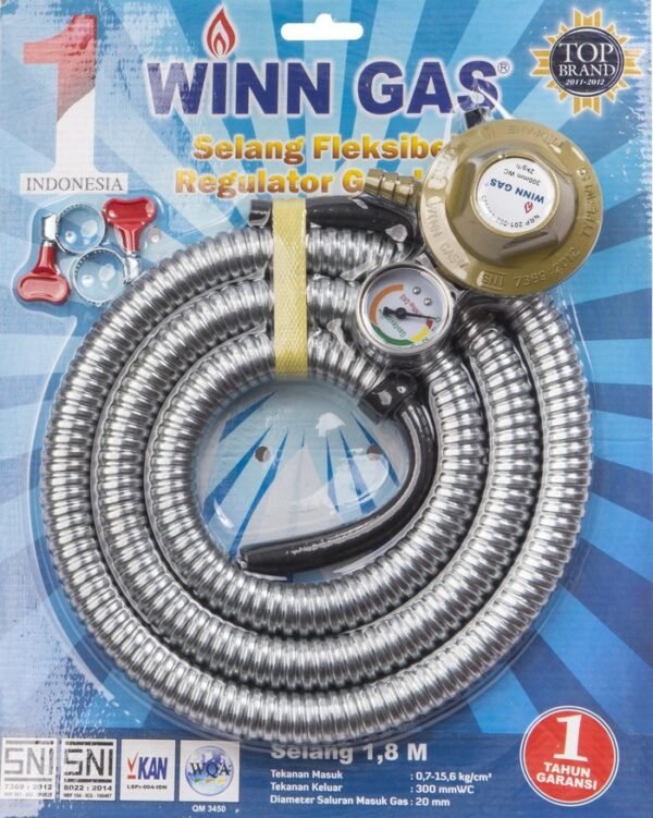 TERMURAH WINN GAS PAKET REGULATOR SELANG FLEXIBLE W118M - Image 2