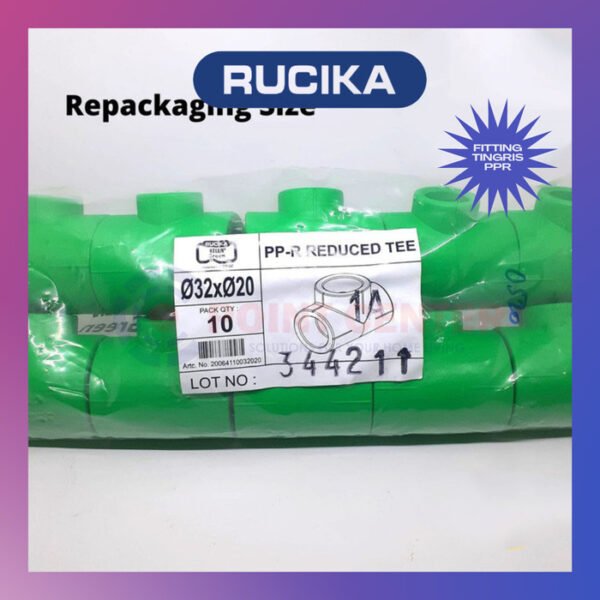 TERMURAH VLOK TEE 1 X 1/2 PPR REDUCER TEE 32 X PPR RUCIKA TIGRIS - Image 3